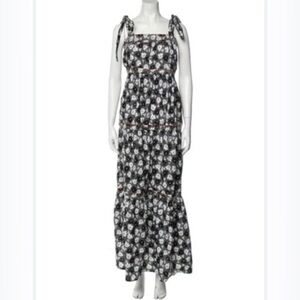 - Warm floral print maxi. Marked 1 which I think is one size. Measures as small